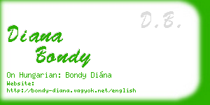 diana bondy business card
